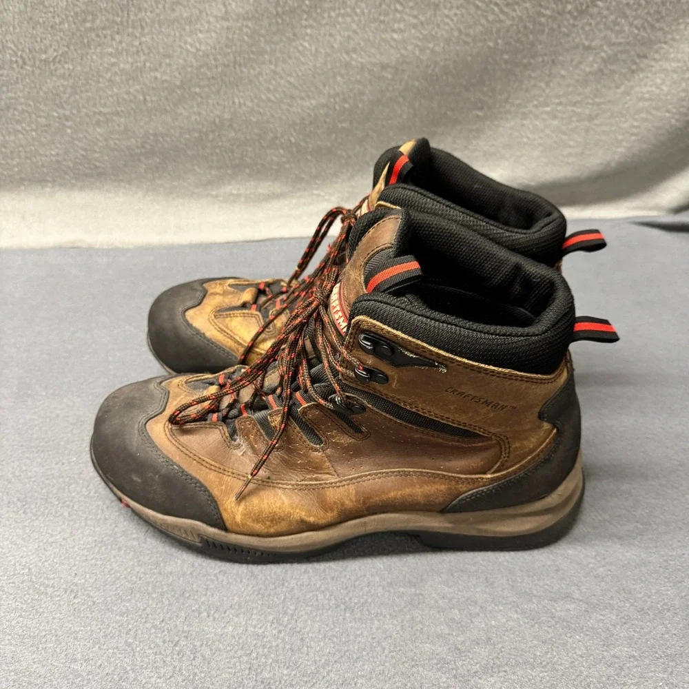 Craftsman Boots‎ Mens 13 D Safety Toe Hiker Brown Work Leather Utility